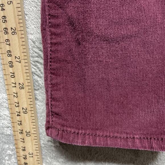 Maurices Women's Slim Wine Burgundy Corduroy Dress Mid Rise Pants Carrier Size M - Picture 10 of 10